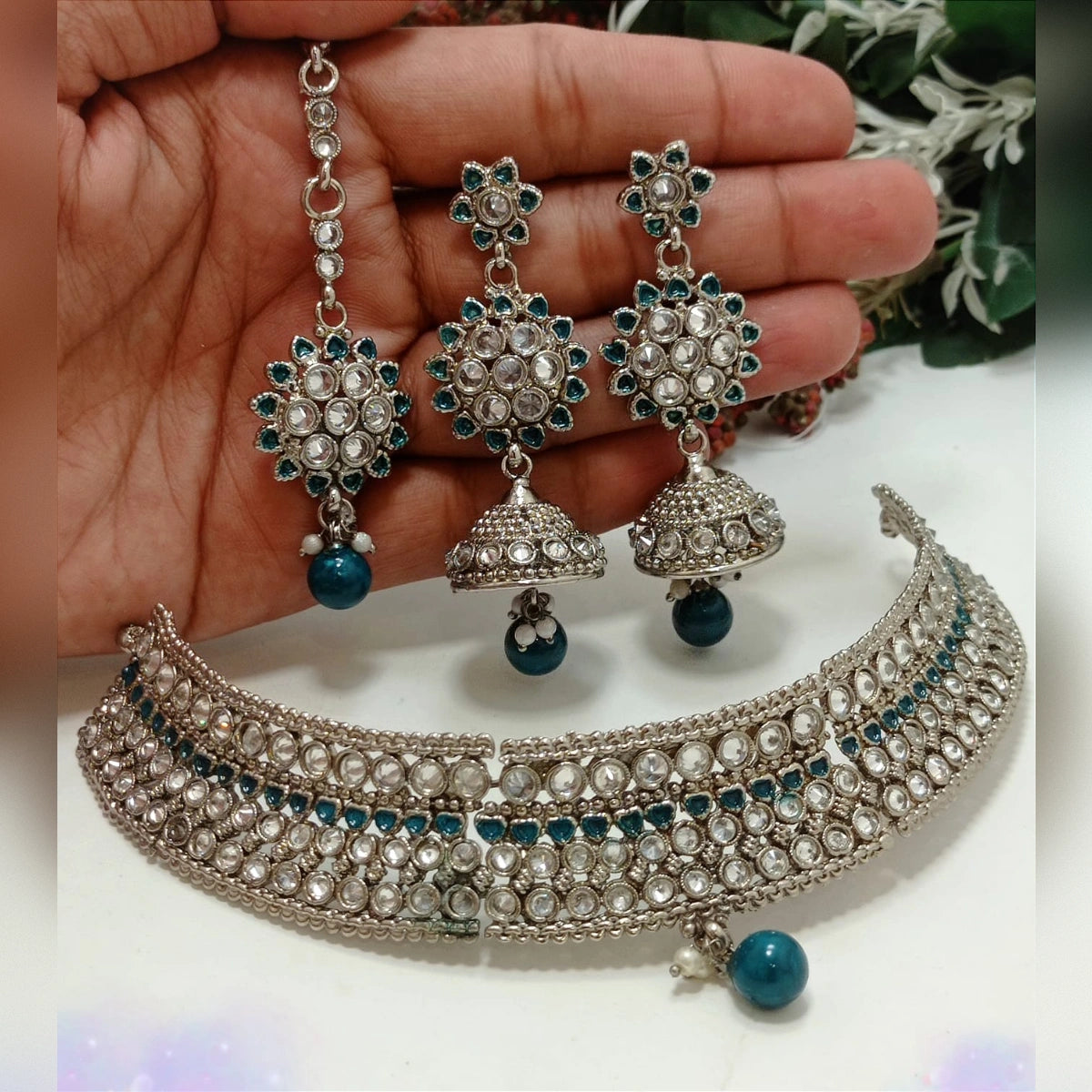 Kundan choker necklace set