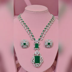 Zircon Necklace and Earrings set