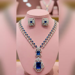 Zircon Necklace and Earrings set