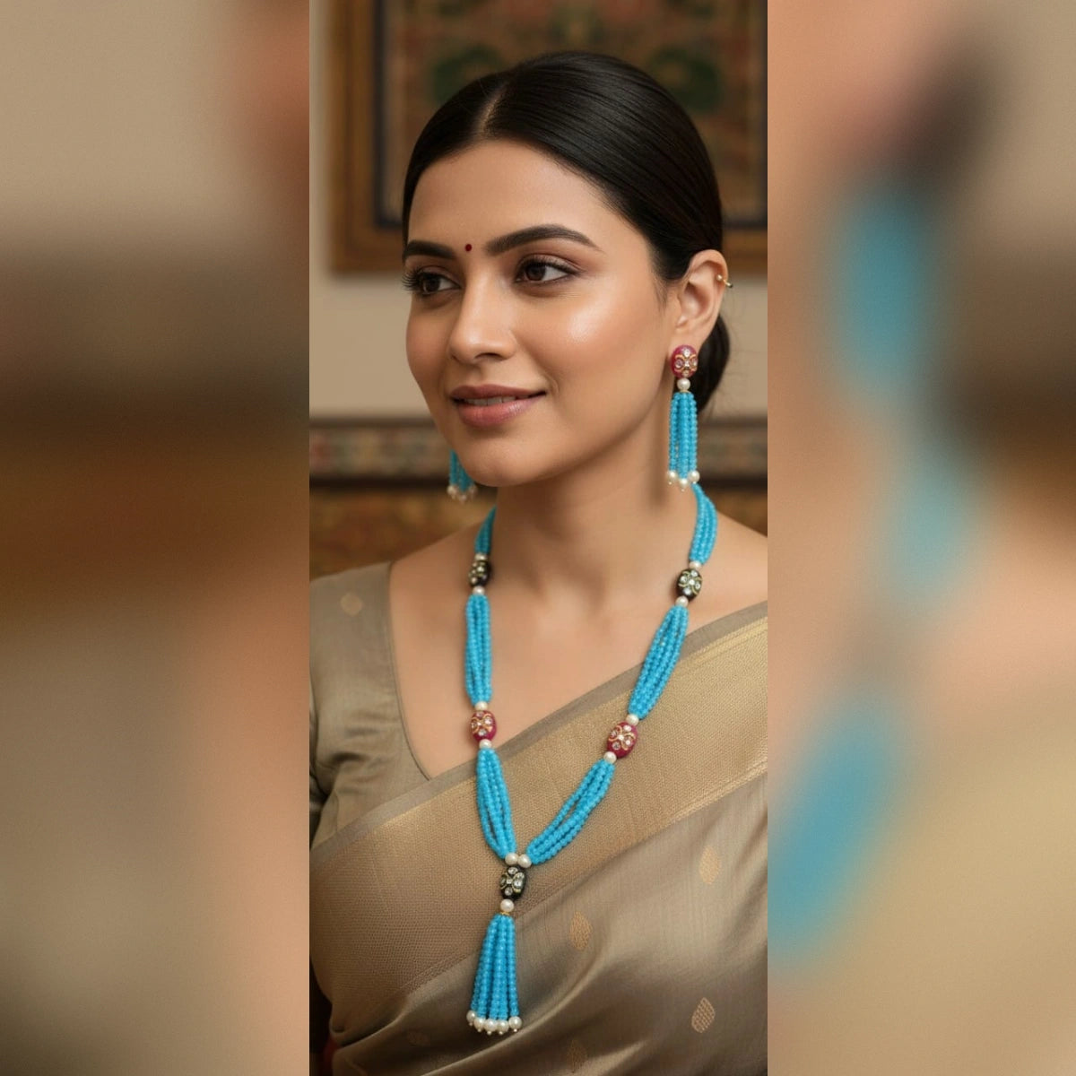 Multi-strand beaded necklace Set