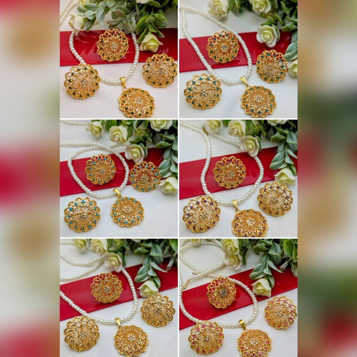 Manjos Stone Locket set