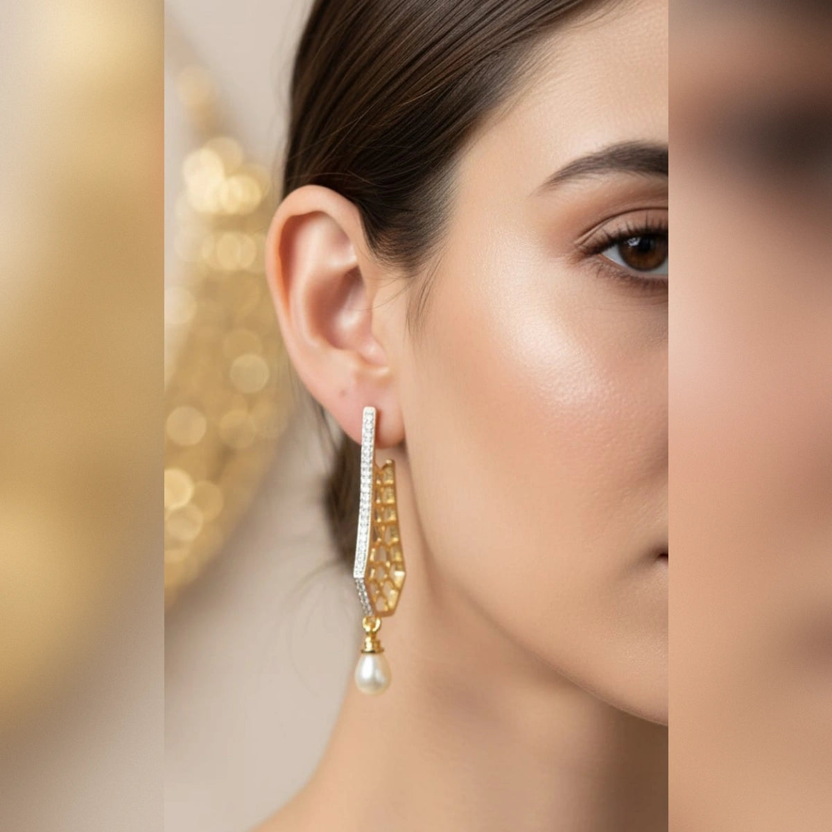 Simple Zircon Earings