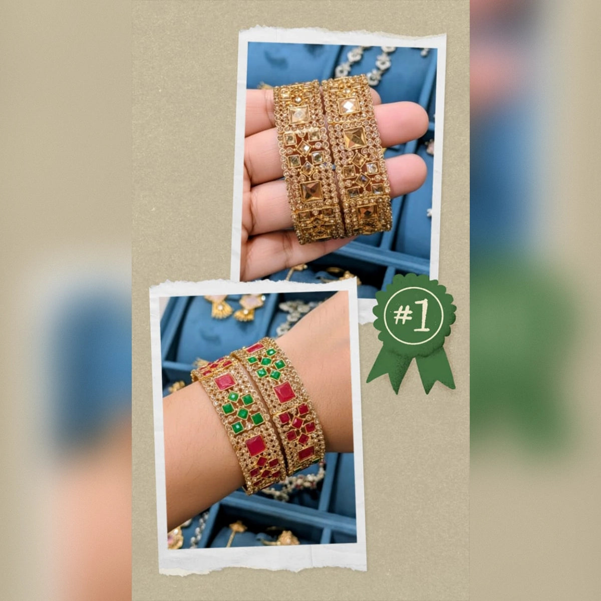 2PCS Adjustable Bangles – Elegant & Comfortable Fit