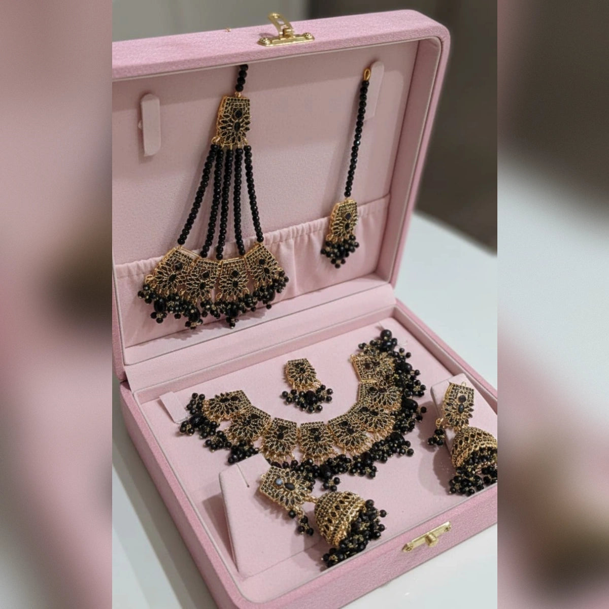 Royal Bridal Jewelry Set with Jhumki, Tikka & Jhumar