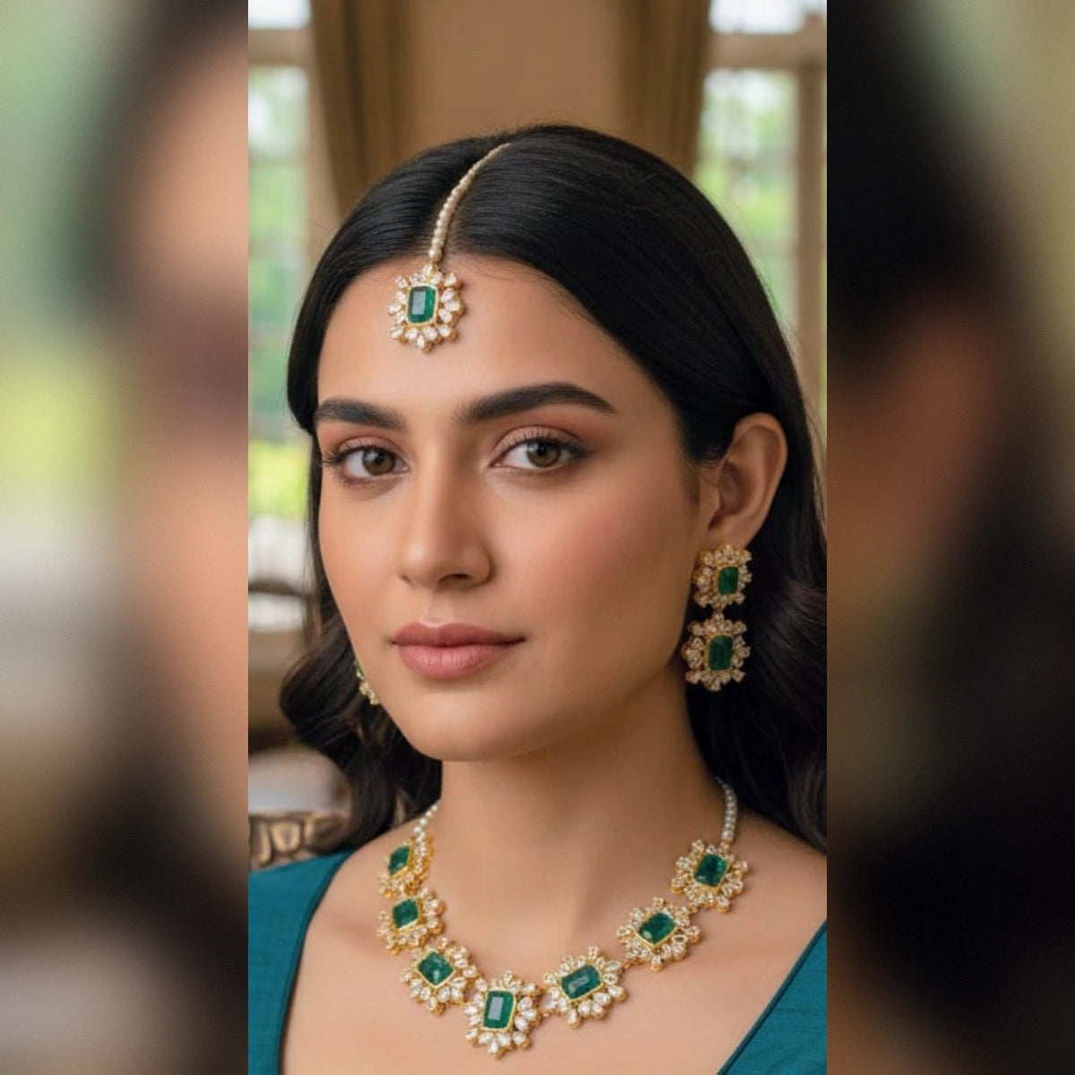 Zarcon Necklace Set – Elegant Sparkling Finish