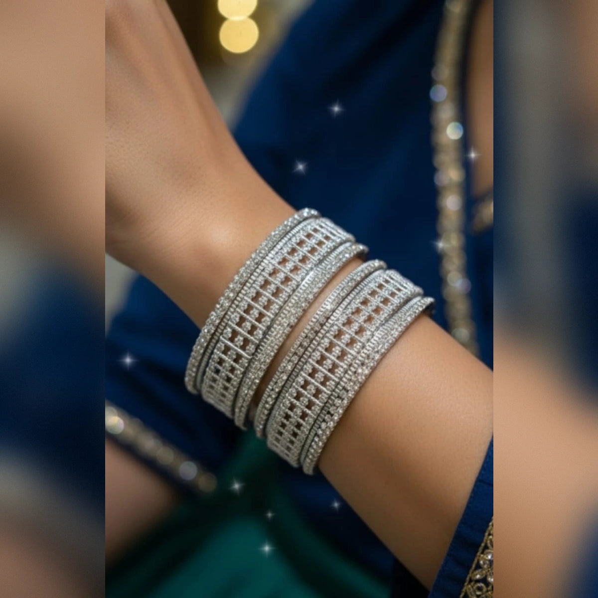 Silver Bangles Chura Set – Classic Bridal & Festive Elegance