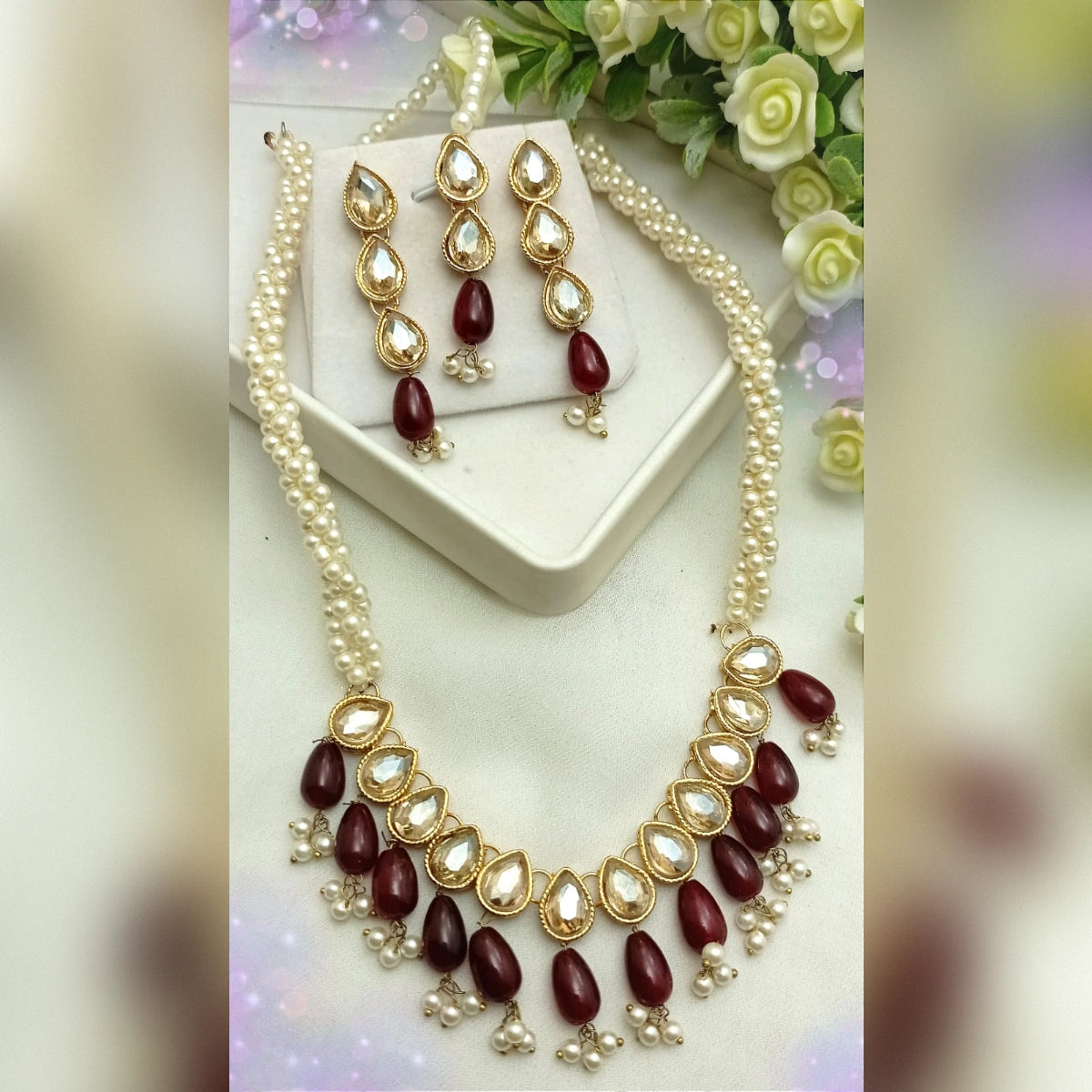 Pal Mala Style Necklace Set – Traditional Grace