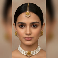 Turkish Flower Choker Set – Elegant Floral Charm