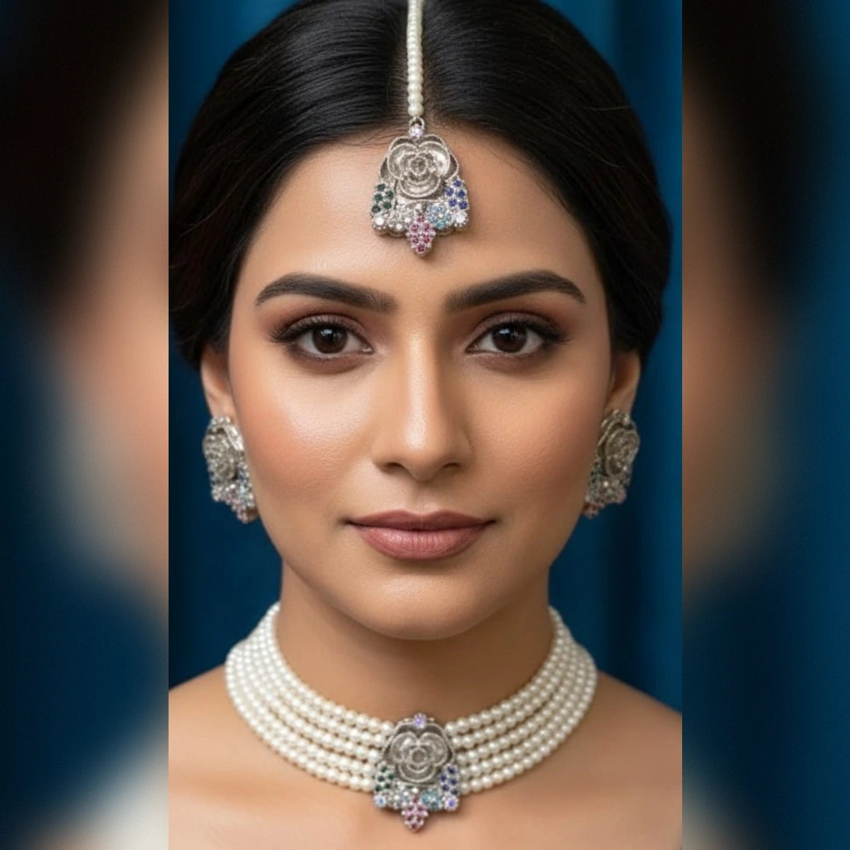 Turkish Flower Choker Set – Elegant Floral Charm