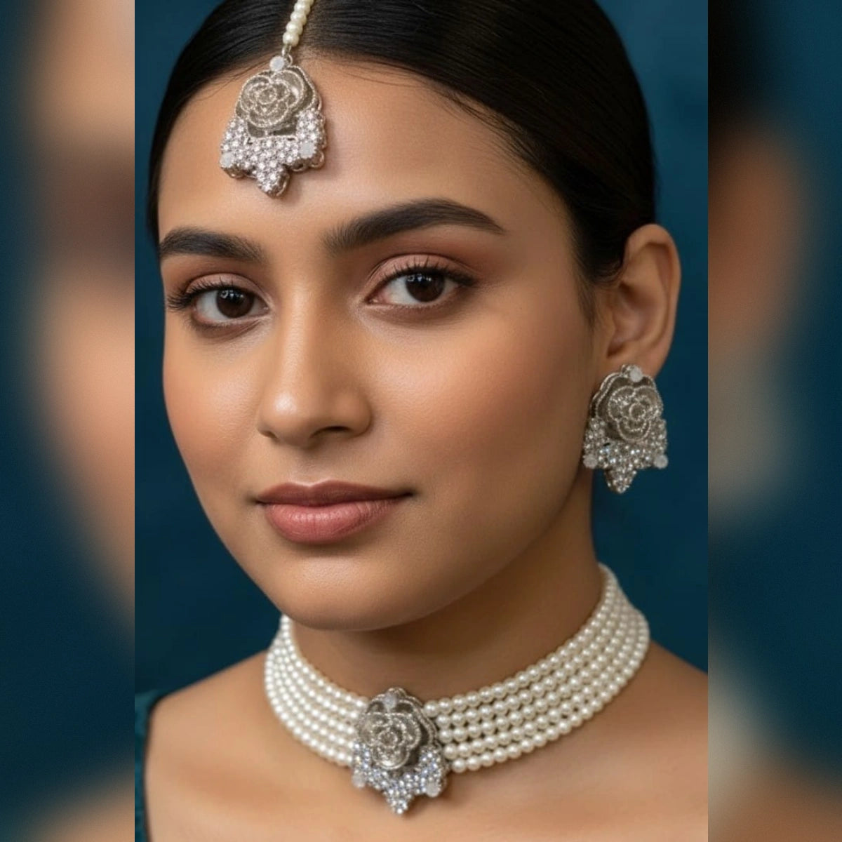 Turkish Flower Choker Set – Elegant Floral Charm