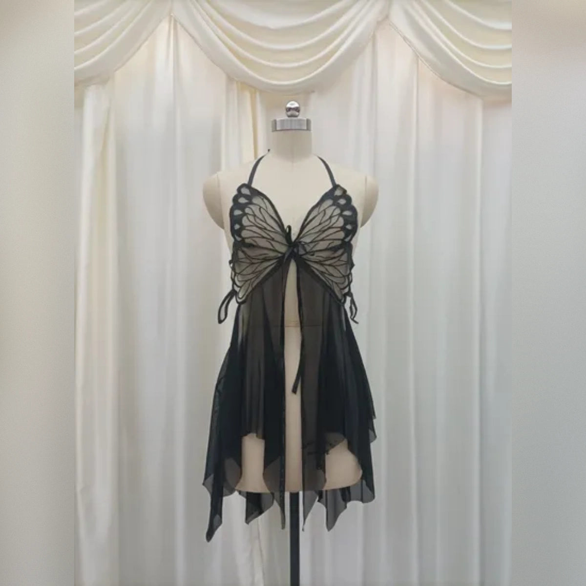 Sexy Transparent Nightgown V-Neck Backless - 2069