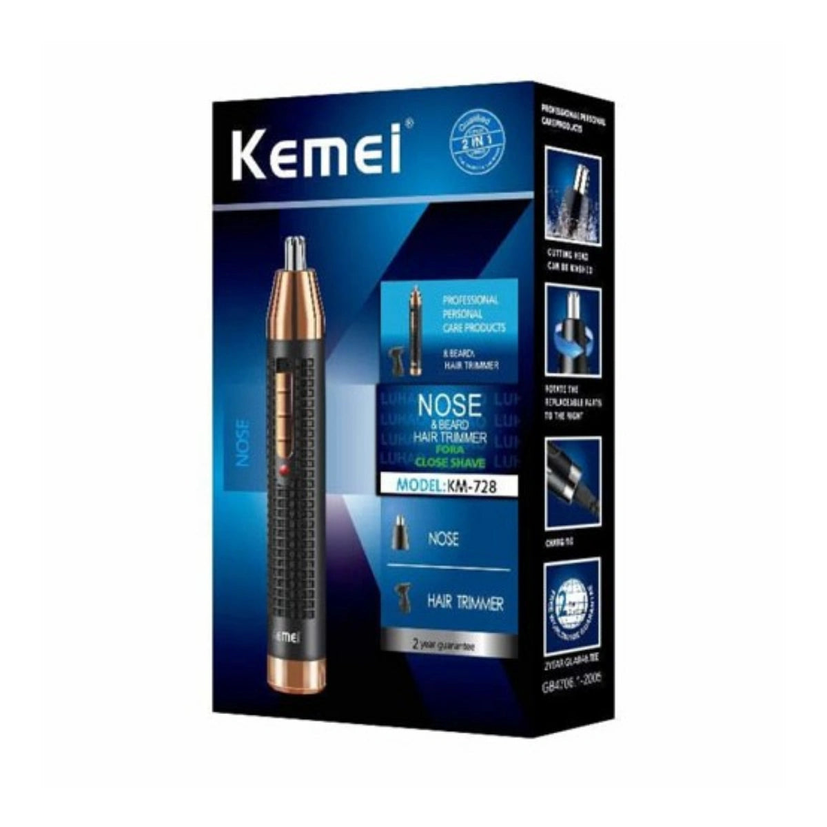 Kemei Nose & Beard Hair Trimmer, Model KM-728