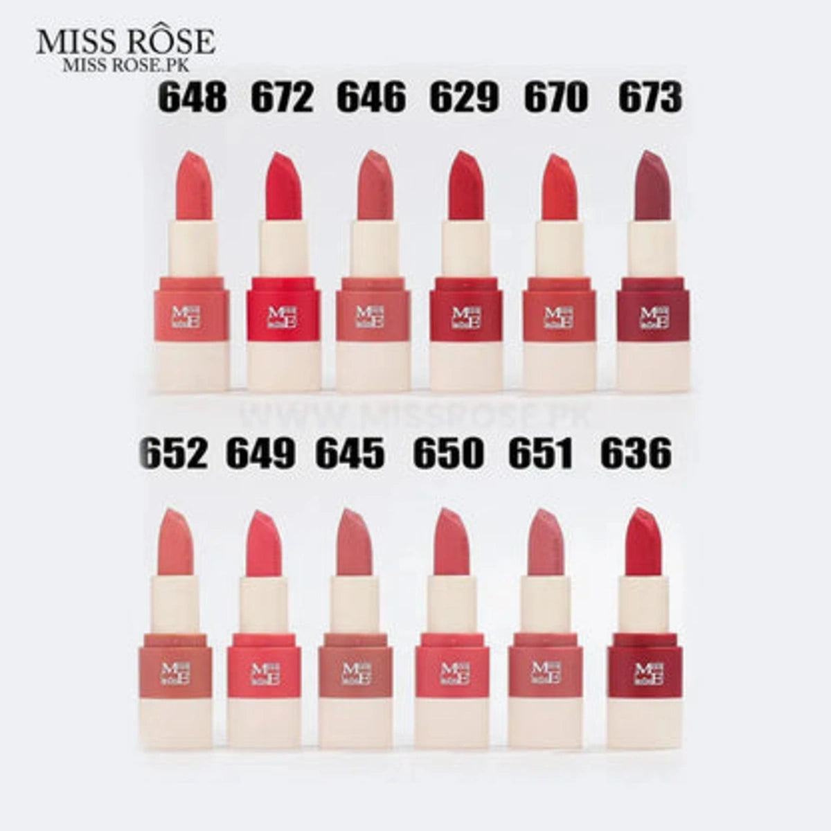 Miss Rose Azure Sky & Vermillion Lipstick