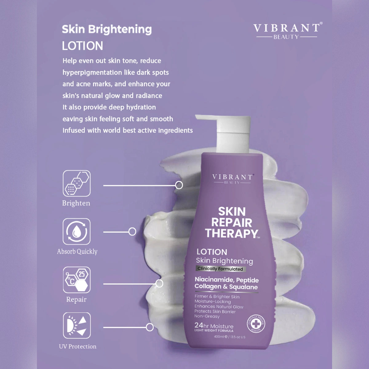 Vibrant Beauty Skin Repair Therapy lotions - 200ml
