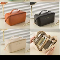 Leather Travel Cosmetics Pouch