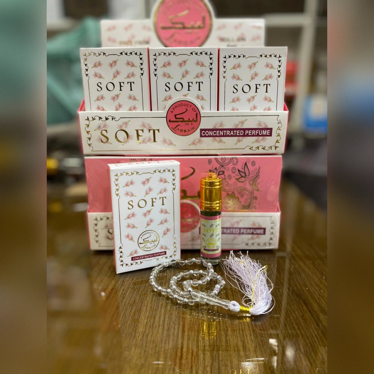 Original labbaik Soft attar With Tasbeeh - 6ml