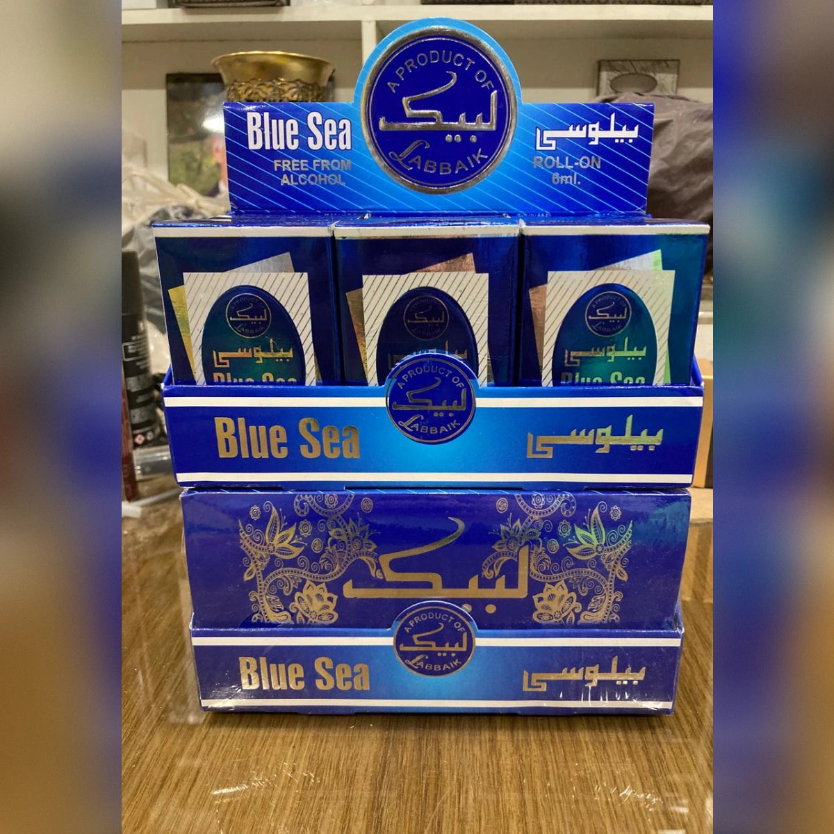 Original labbaik Blue Sea attar With Tasbeeh - 6ml