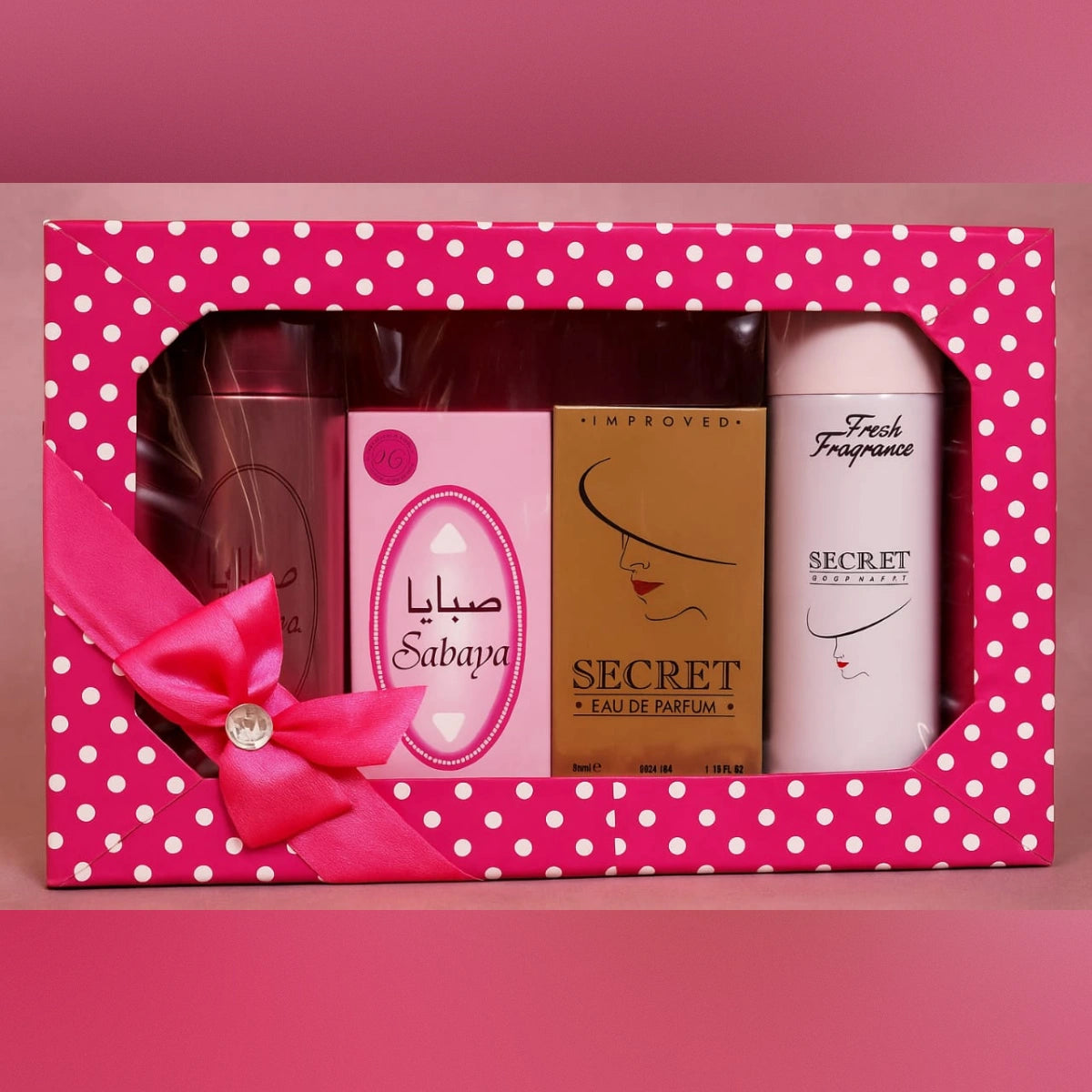 Perfume Gift Pack – Sabaya & Secret Fragrance Combo (4 Pcs Set)