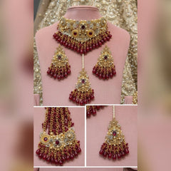 Turkish Maroon Bridal set