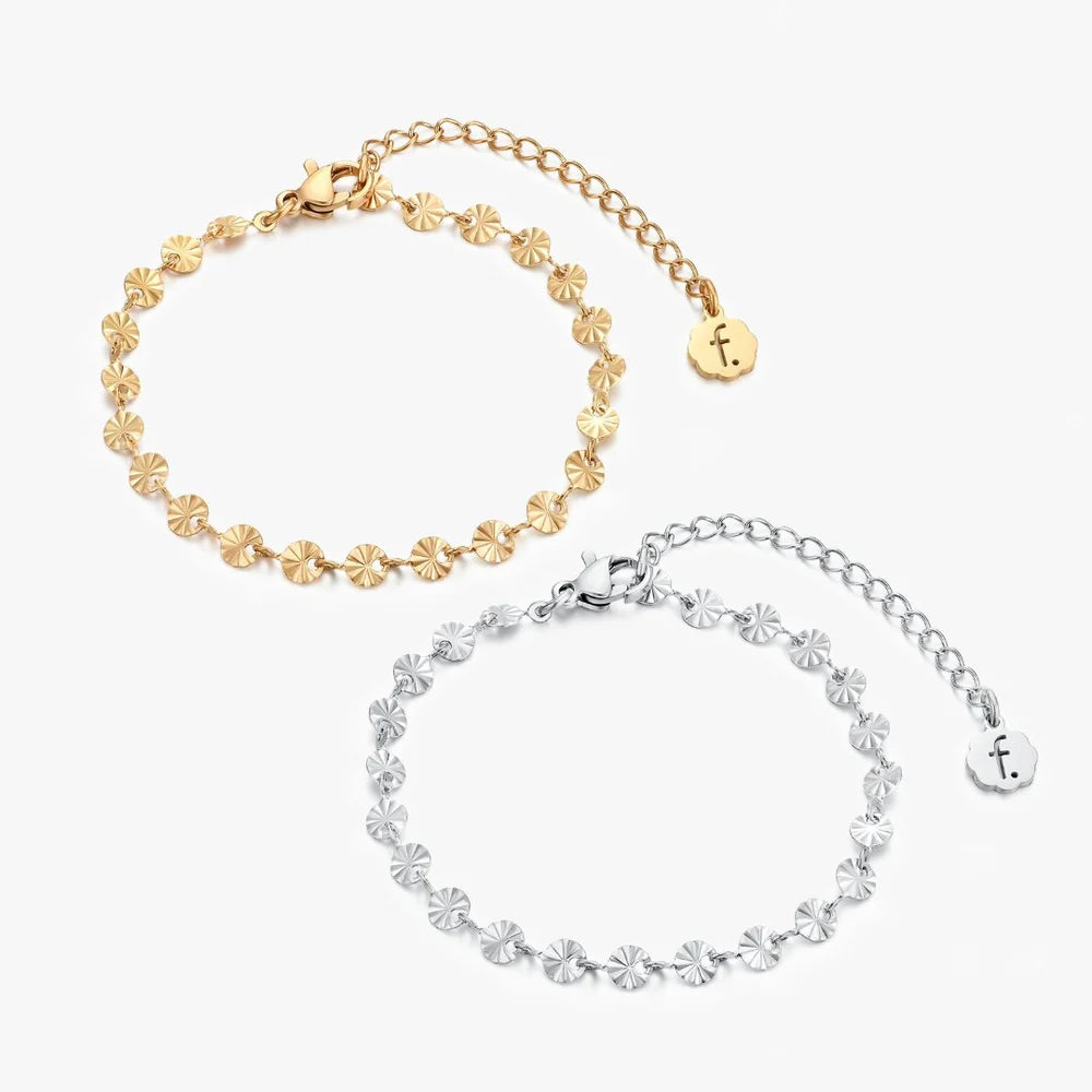 Stainless Steel Sunburst Chain For Women - Each