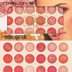 MS Love Amazing 18 Colors Highlighter Palette