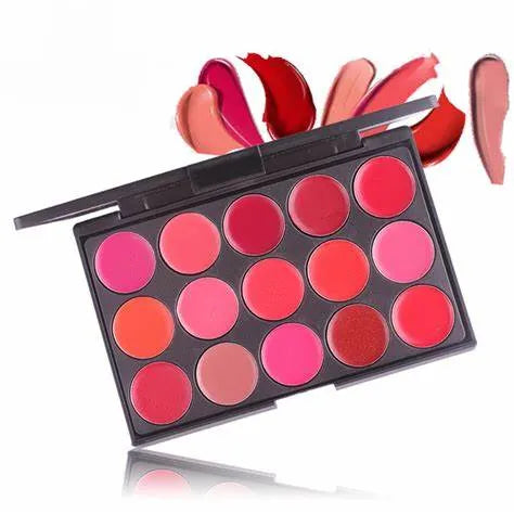 Miss Rose Matte Nourishing Lip Cream Palette - 15 Colors