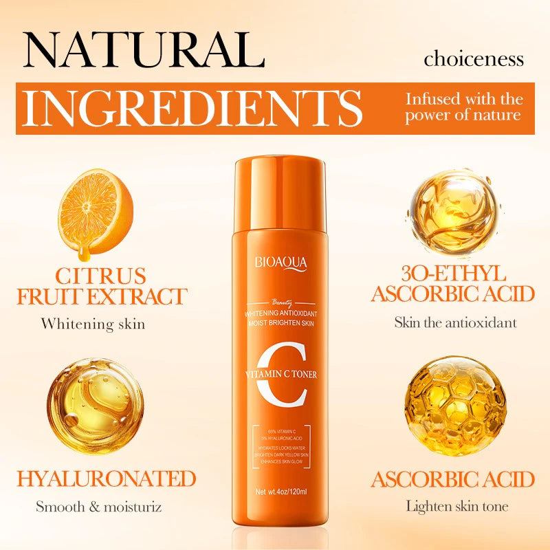 BIOAQUA Vitamin C Whitening Antioxidant Moist Brighten Face Toner – 120ml