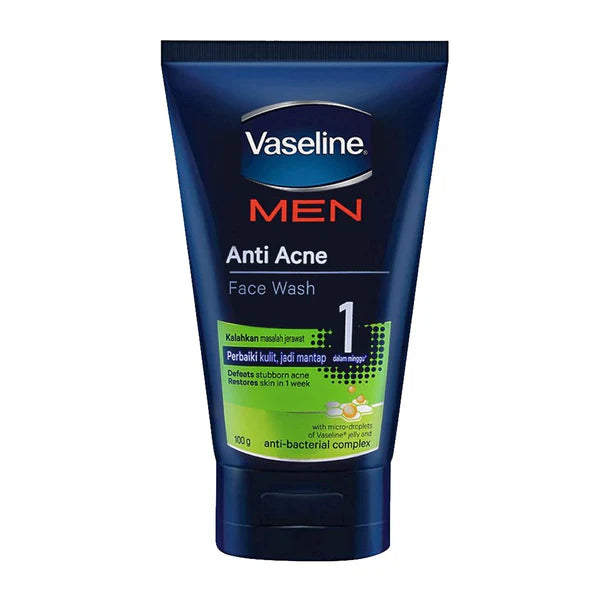Vaseline Men Anti Acne Face Wash - 100g