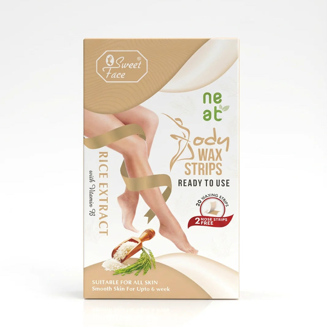 Sweet Face Rice Extract Body Wax Strip - 20 Strips
