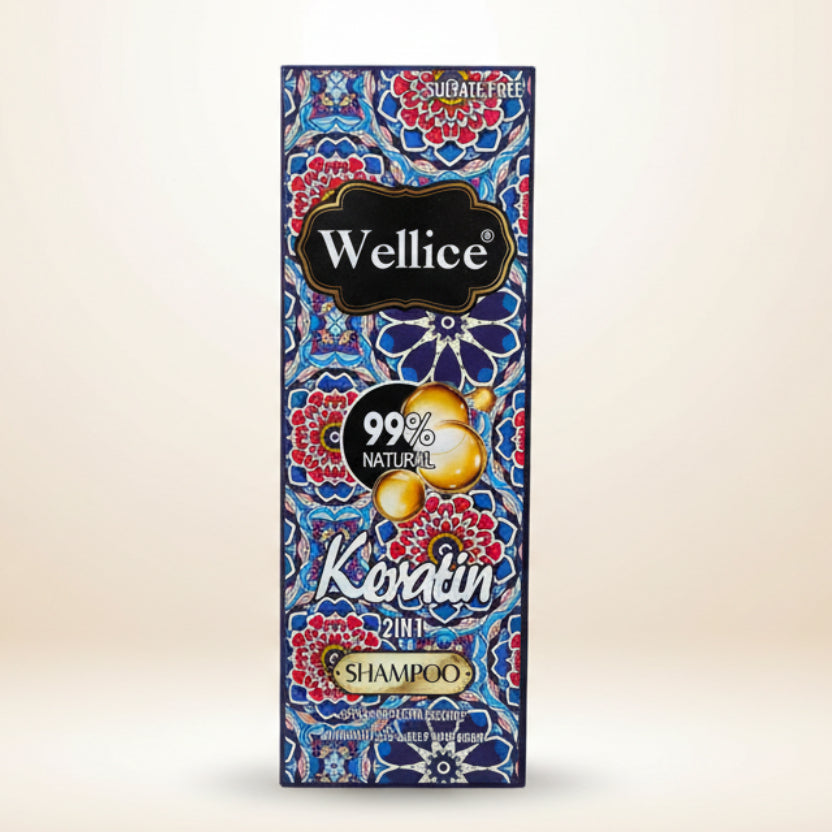 Wellice Sulfate Free Keratin Shampoo 2 in 1 - 500ml