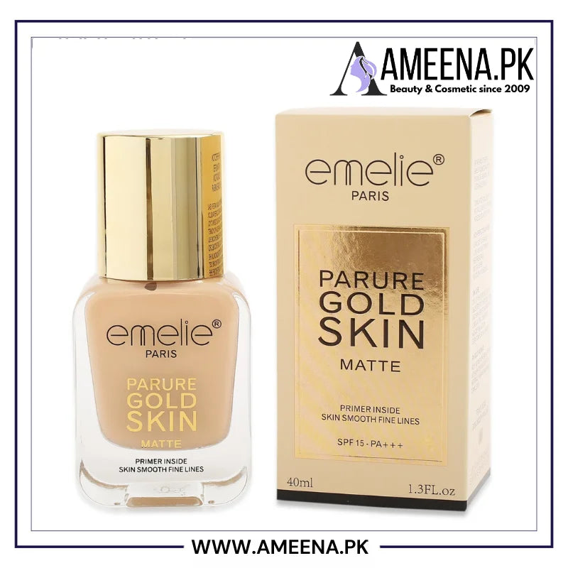 Emelie Paris Parure Gold Skin Matte Foundation -  40ml
